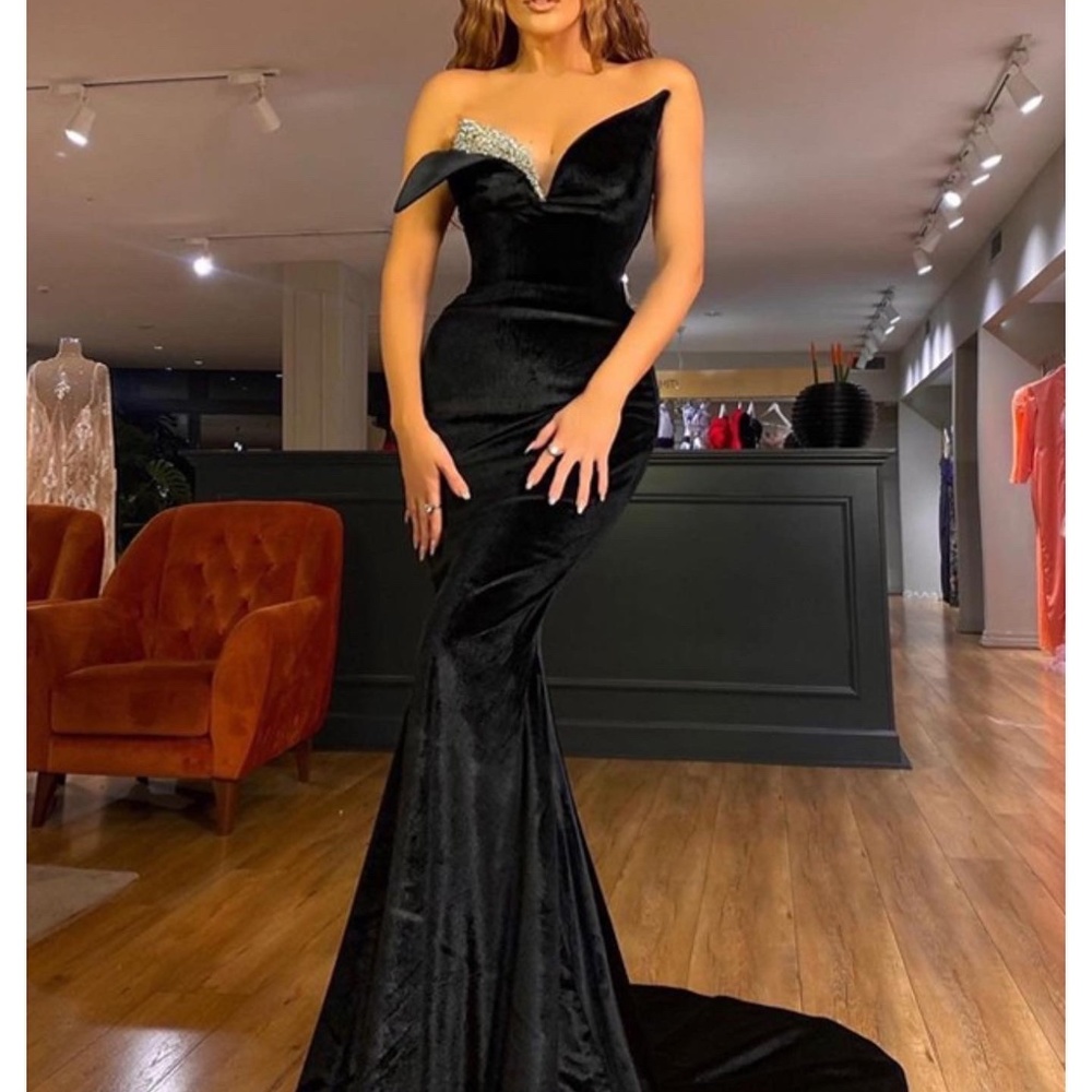 Beautiful Velvet with Sequined detailing Gown!!